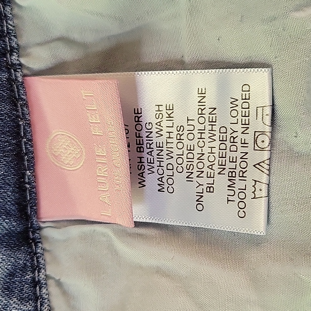 Laurie Felt womens classic slim leg jeans sz 22w floral embroidery - Picture 6 of 11
